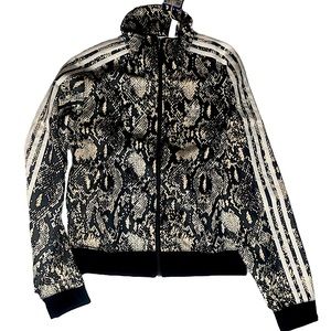 NWT adidas Python All Over Print Track Jacket Classic 3-Stripe Full Zip Closure